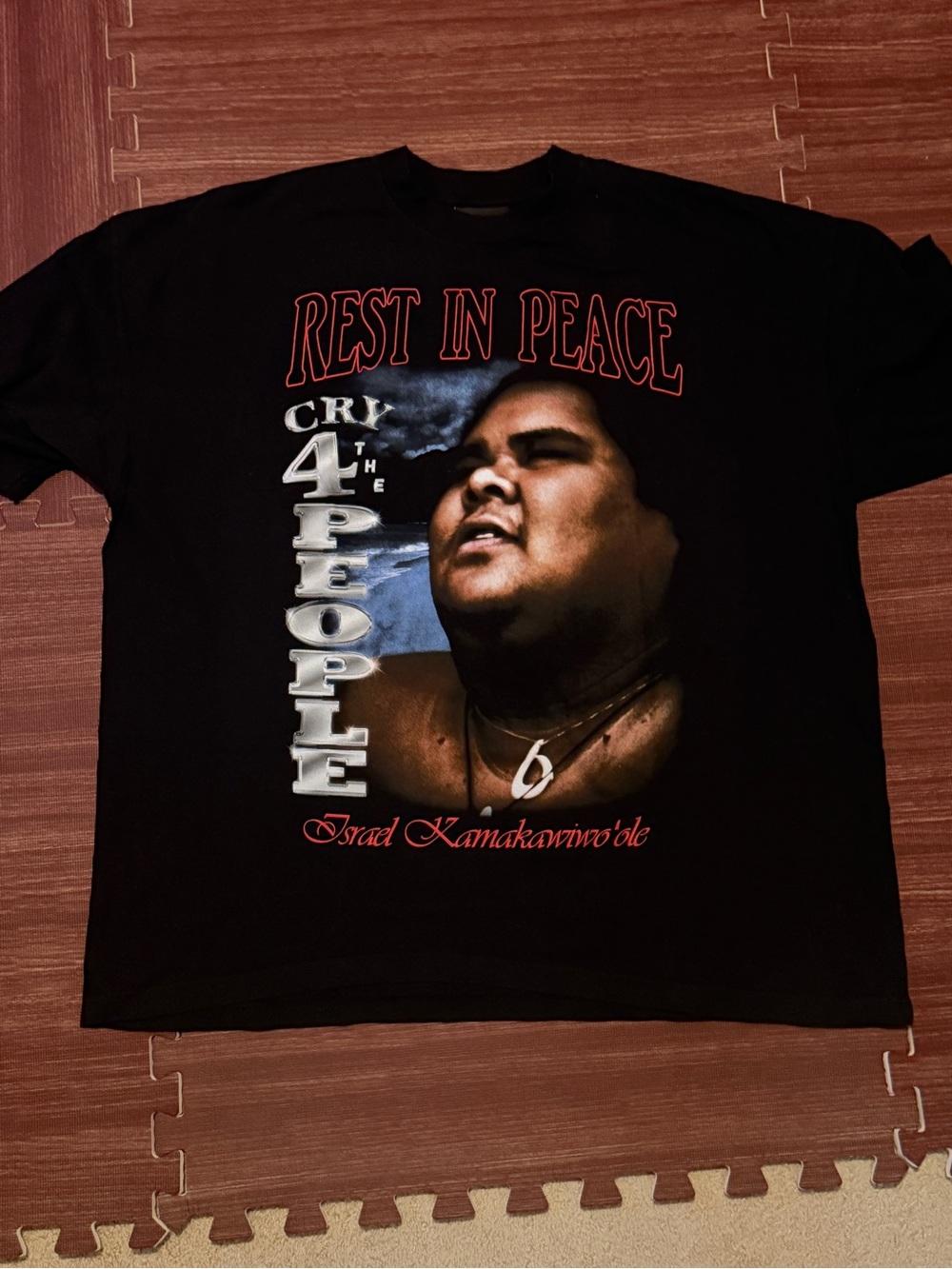Honolulu Night March Israel Kamakawiwo'ole "Rest In Peace" T-Shirt 2XL